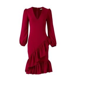❤️Alexia Admor Ruffled V-neck Cocktail Dress- Size S